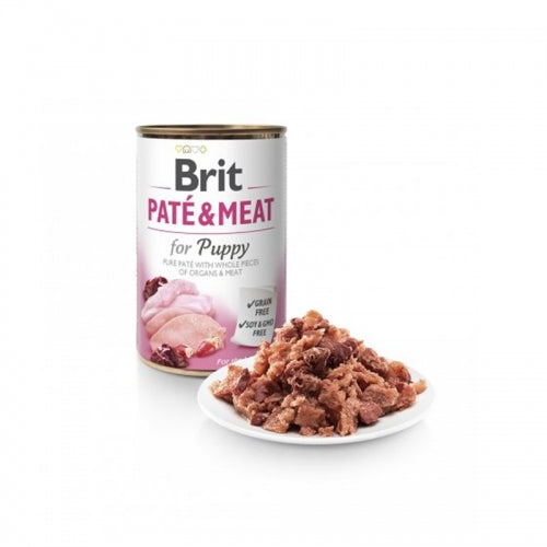 BRIT CARE PATÉ & MEAT LATA - PUPPY