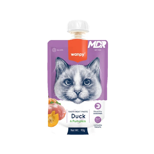 WANPY TASTY MEAT PASTE CAT DUCK & PUMPKIN 90G