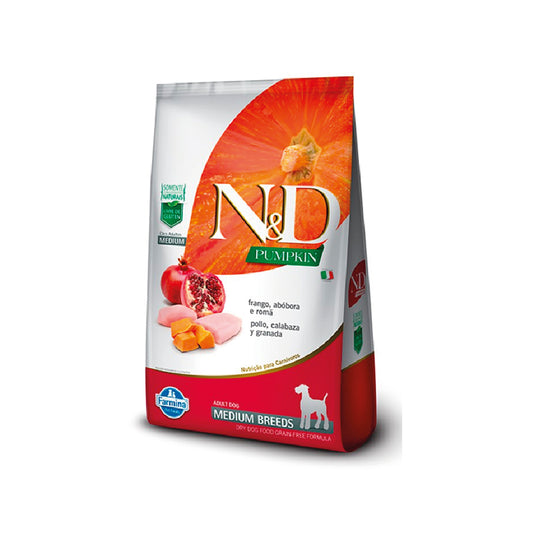 N&D CANINO PUMPKIN ADULT MEDIUM FRANGO 10,1 KG