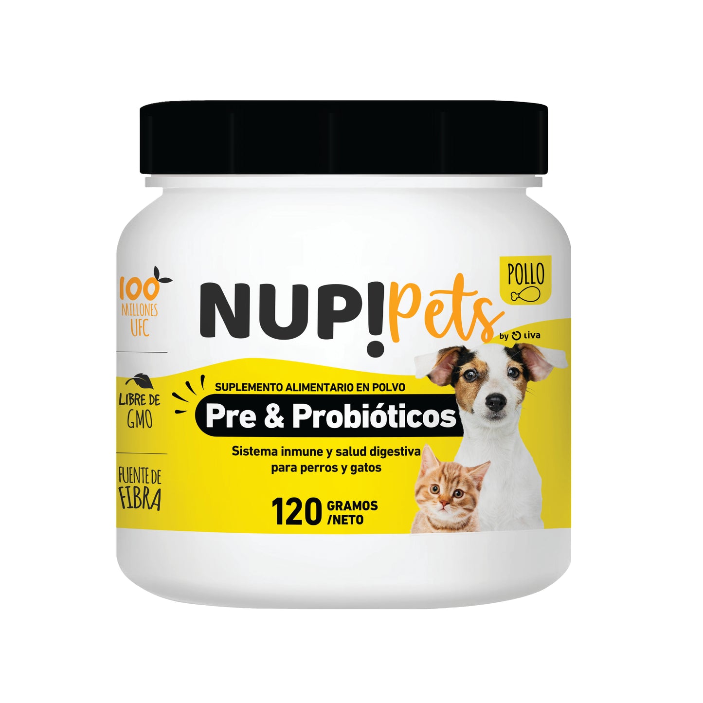 NUP!PETS  PRE Y PROBIÓTICOS PERROS Y GATOS