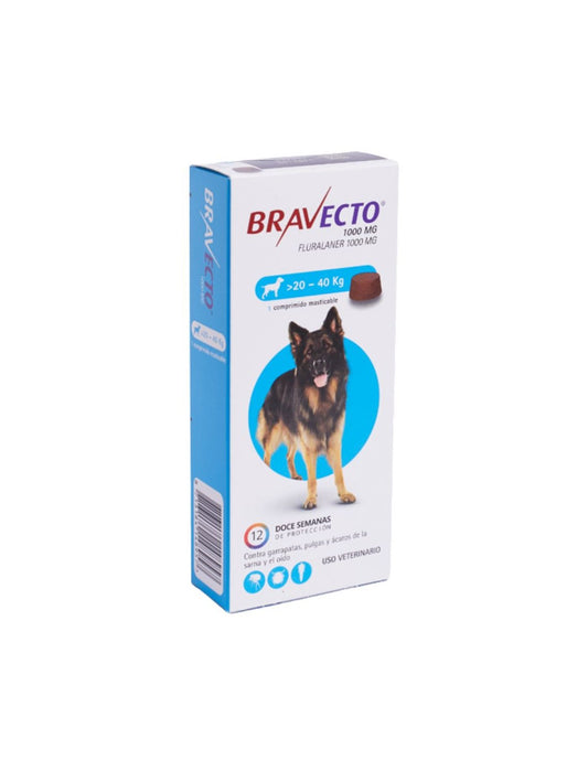 BRAVECTO PARA PERROS DE 20 KG A 40 KG