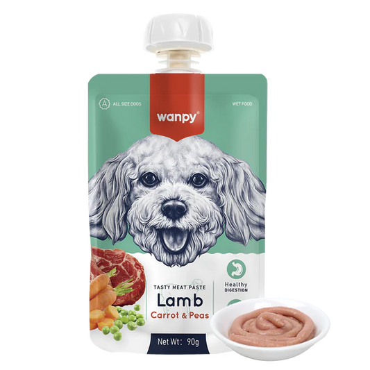 WANPY TASTY MEAT PASTE DOG LAMB, CARROT & PEA 90G